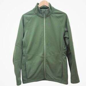 Rossignol Men XL Full Zip Jacket Olive Green Athletic Warm Up Outdoor Fall Sport